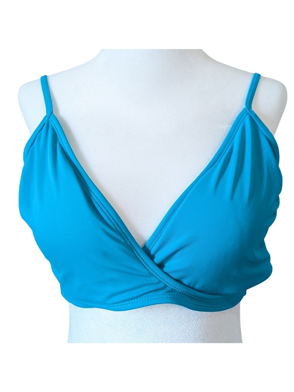 Urban Sea Aqua Blue-Green Cross Front Adjustable Strap Bikini Top Size XL